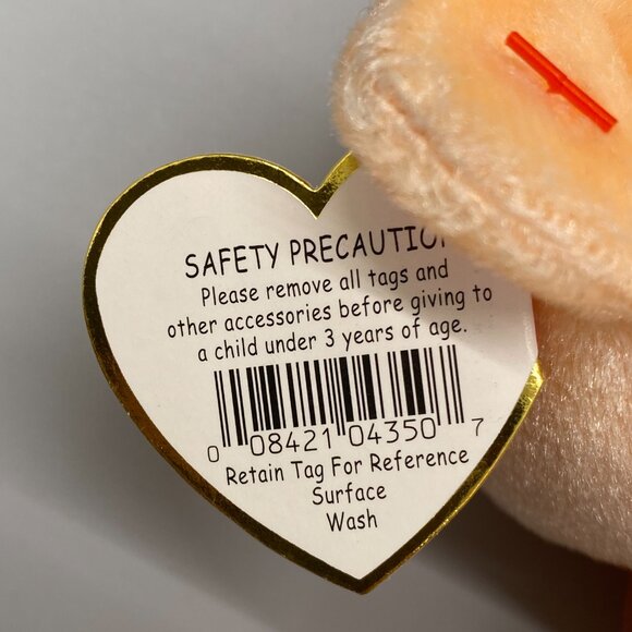 Ty Beanie Babies 2000 Peach Dearest Bear Mother's Day - Picture 9 of 9